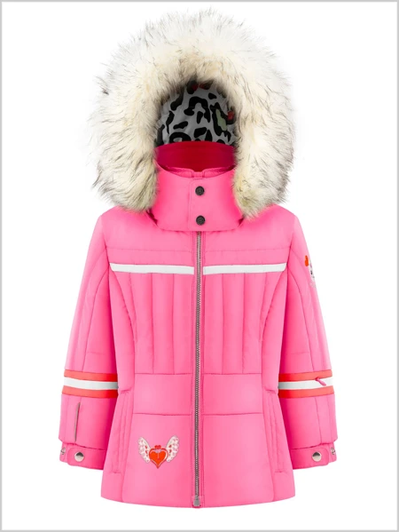 Poivre Blanc: Girls Harriett Ski Jacket - Glory Pink 2 Poivre Blanc: Girls Harriett Ski Jacket - Glory Pink - Image 2