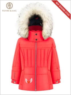 Poivre Blanc: Girls Harriett Ski Jacket - Tecno Red