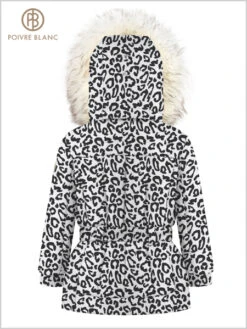 Poivre Blanc: Girls White Leopard Ski Jacket -Ski Gear Store W221005BBGL Leopard4