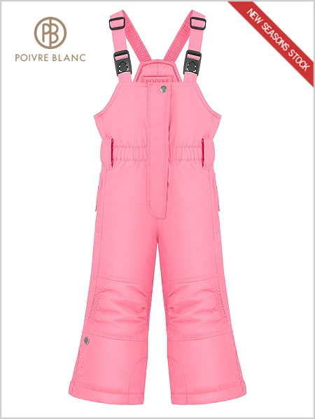 Poivre Blanc: Girls Bib Pant - Glory Pink (ages 4-7) 1 Poivre Blanc: Girls Bib Pant - Glory Pink (ages 4-7)