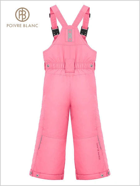 Poivre Blanc: Girls Bib Pant - Glory Pink (ages 4-7) 2 Poivre Blanc: Girls Bib Pant - Glory Pink (ages 4-7) - Image 2