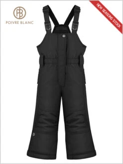 Poivre Blanc: Girls Bib Pant - Black (age 3)