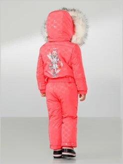 Poivre Blanc: Girls Embo Red One-piece Suit (+ Grow LL System) 6 Poivre Blanc: Girls Embo Red One-piece Suit (+ Grow LL System) -Ski Gear Store W221030BBGL EmboRed3
