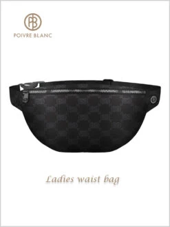 Poivre Blanc: Poivre Blanc Ladies Waist Bag - Monogram Black