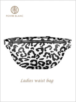 Poivre Blanc: Poivre Blanc Ladies Waist Bag - Leopard White
