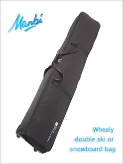 Manbi: Wheely Double Ski / Snowboard Bag