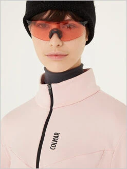 Colmar: Womens Half Zip Sweatshirt - Pale Rose 5 Colmar: Womens Half Zip Sweatshirt - Pale Rose -Ski Gear Store WmshalfZip9334 PaleRose3