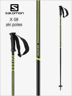 Salomon: Salomon X 08 Ski Poles - Black / Yellow