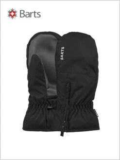 Barts: Child: Zipper Mitts - Black (ages 4-8)