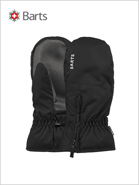 Barts: Child: Zipper Mitts - Black (ages 4-8) 1 Barts: Child: Zipper Mitts - Black (ages 4-8)